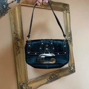 y2k GUESS Black Shoulder Bag - Faux Leather Studded